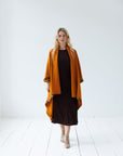 Julahas Mustard Cocoon Coat Cape