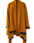 Julahas Mustard Cocoon Coat Cape