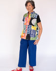 Batik Patchwork Sleeveless Shirt