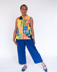 Batik Patchwork Sleeveless Shirt