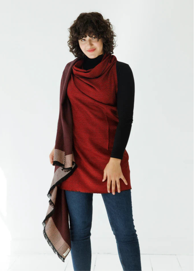 Julahas Fresh Beet Cotton Cape