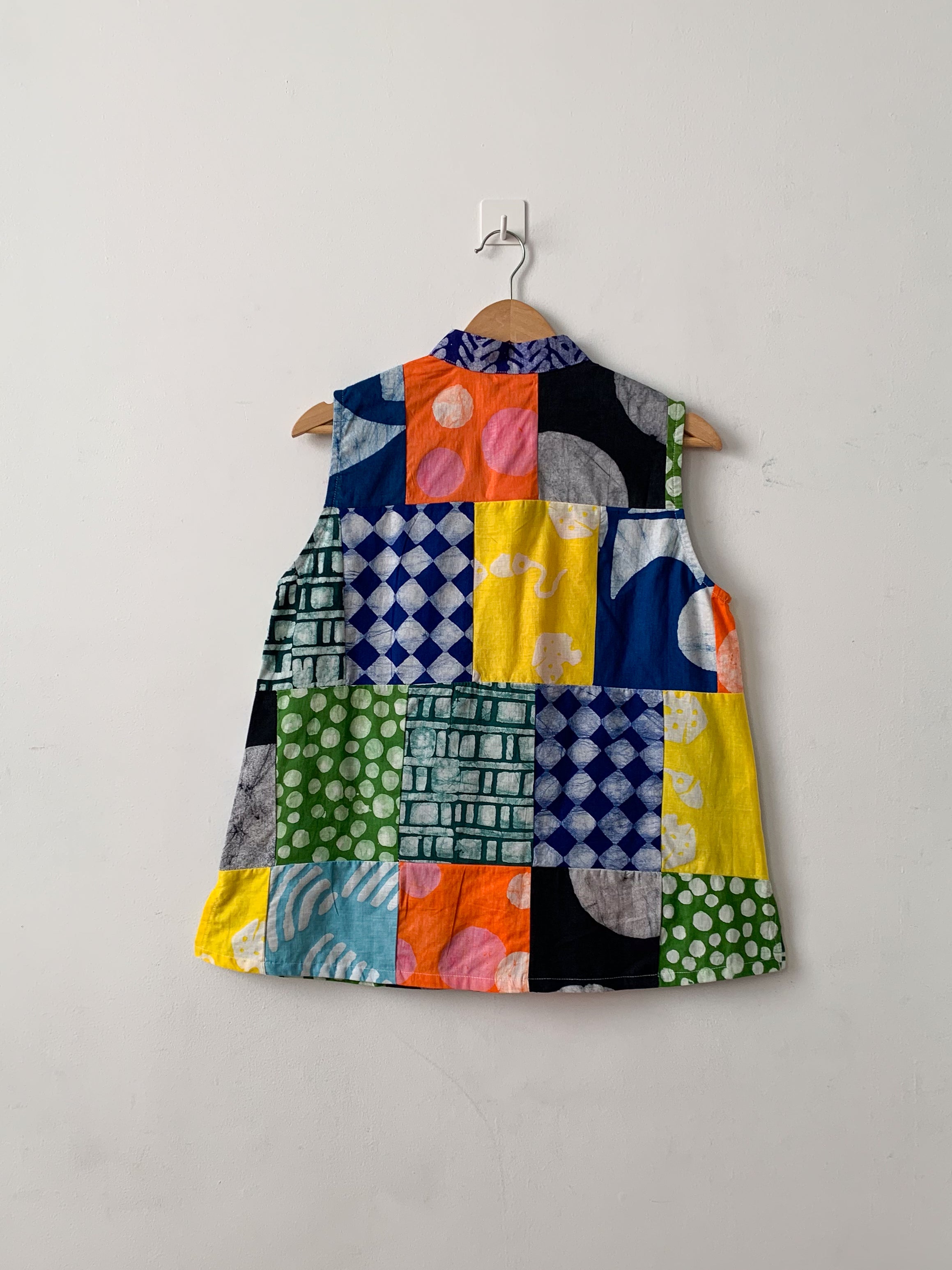 Batik Patchwork Sleeveless Shirt