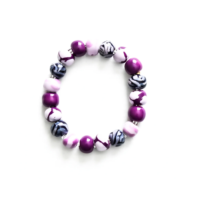 Kazuri Purple Match Bracelet