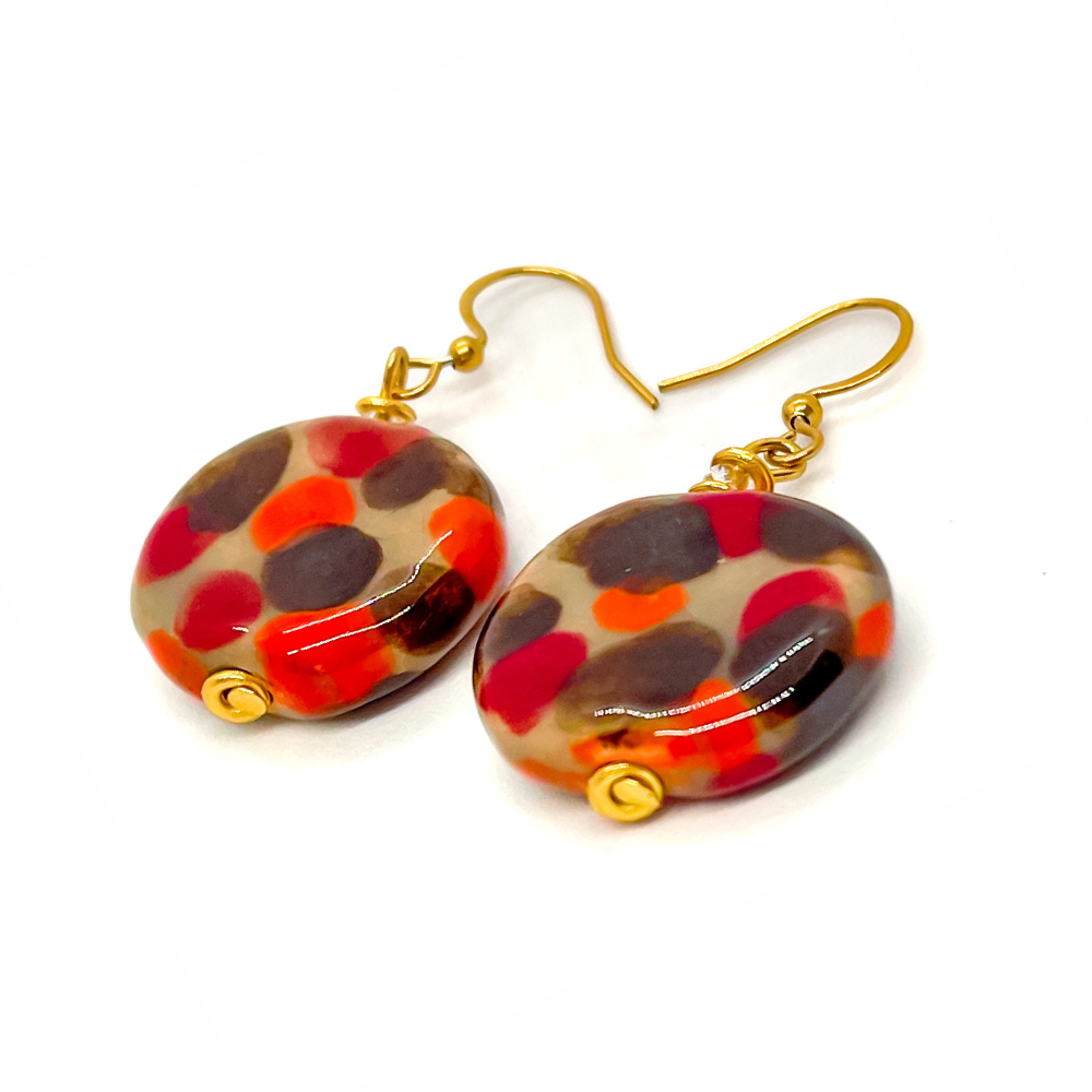 Kazuri Sunset Splodge Earrings