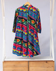 Display of colorful mandala print dress