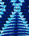 Close up display of blue, sky blue and white colored men's shirt