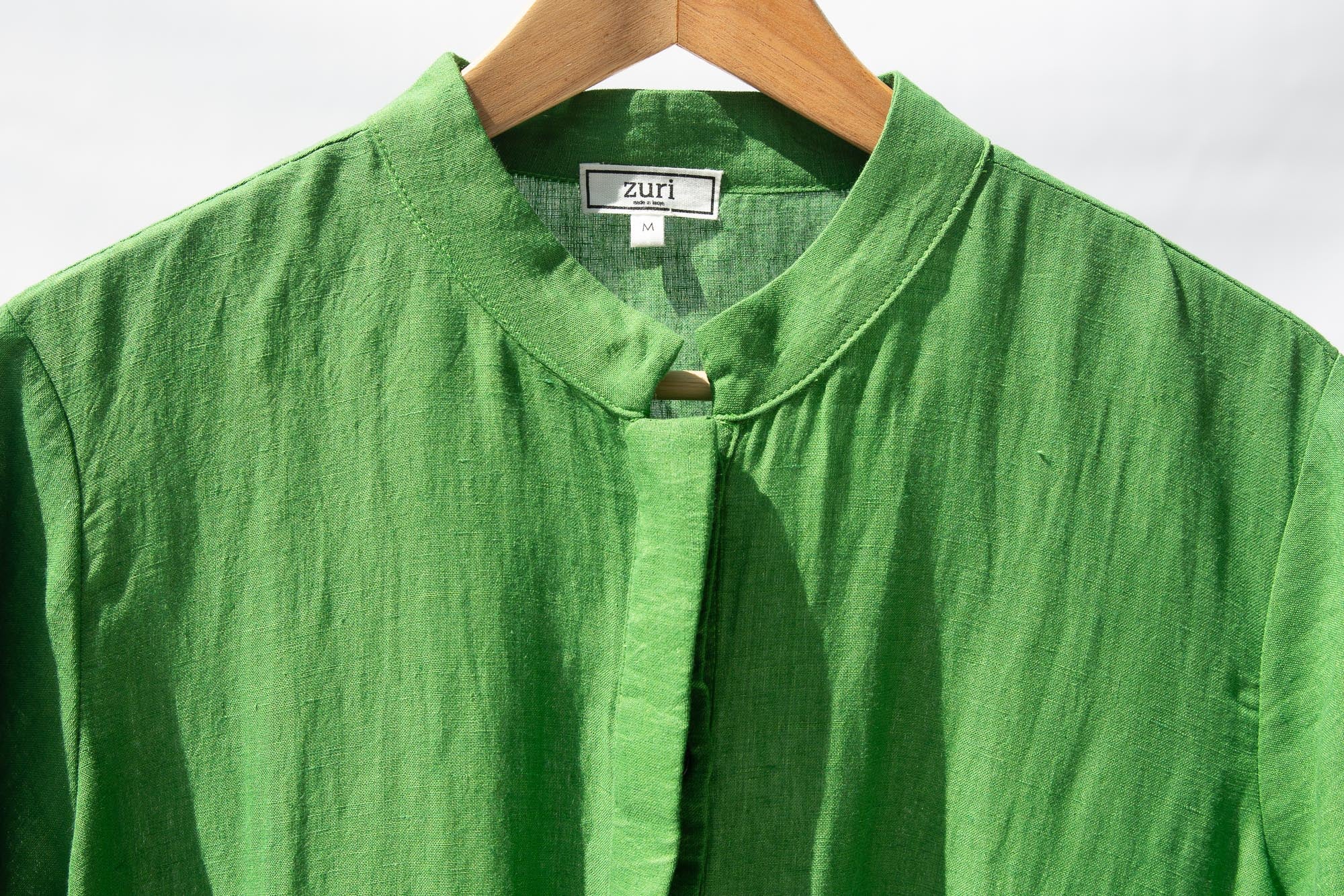 Display of lichen green dress