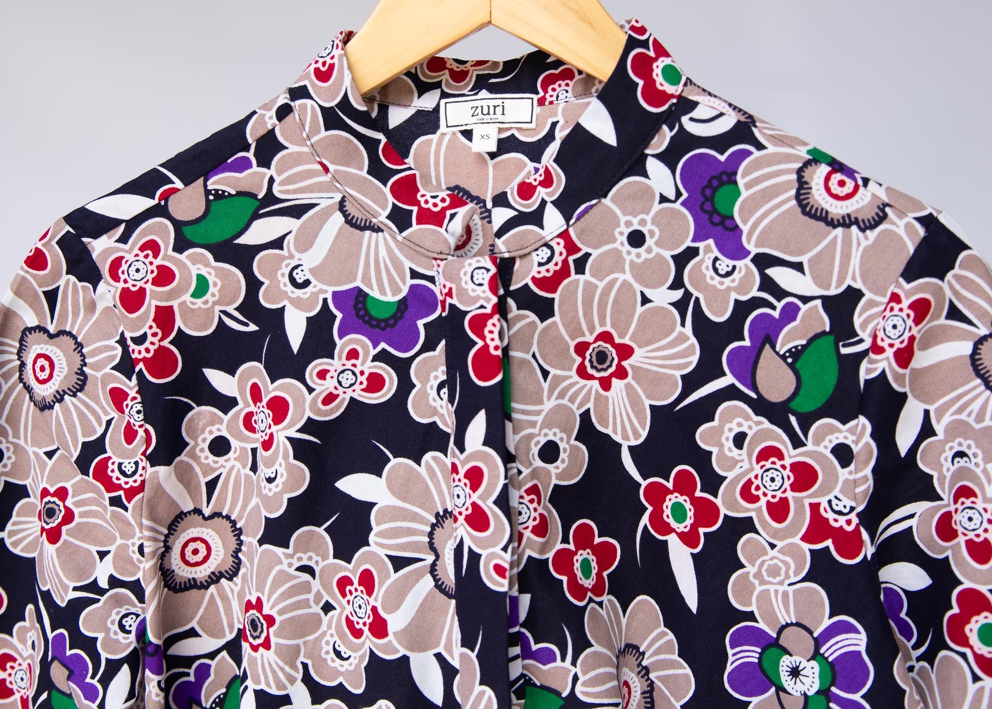The display of multi-colored floral print