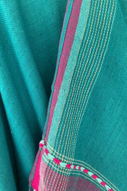 Julahas Teal Green Kala Cotton Tassel Duster