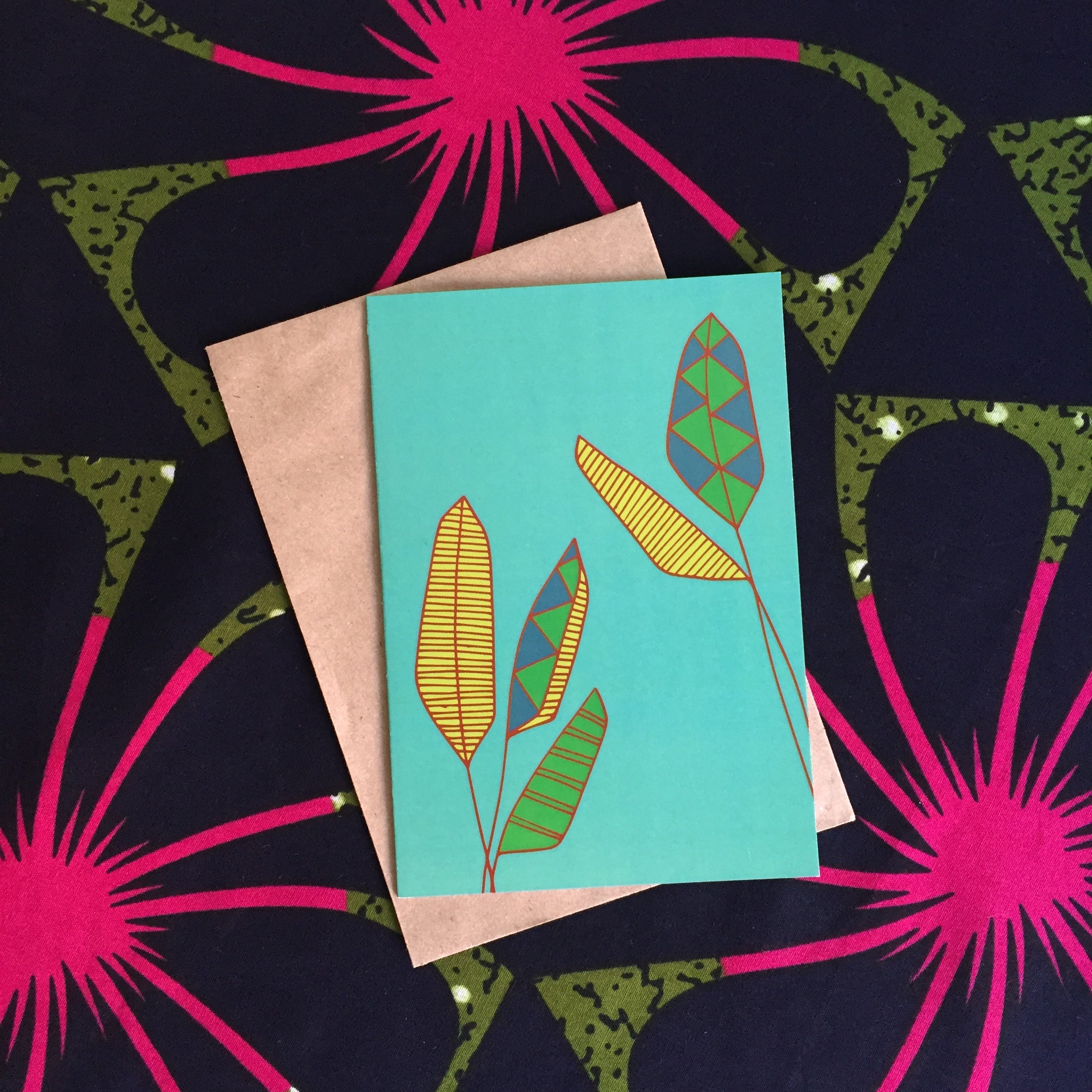 Palms Greeting Card by Lulu Kitololo