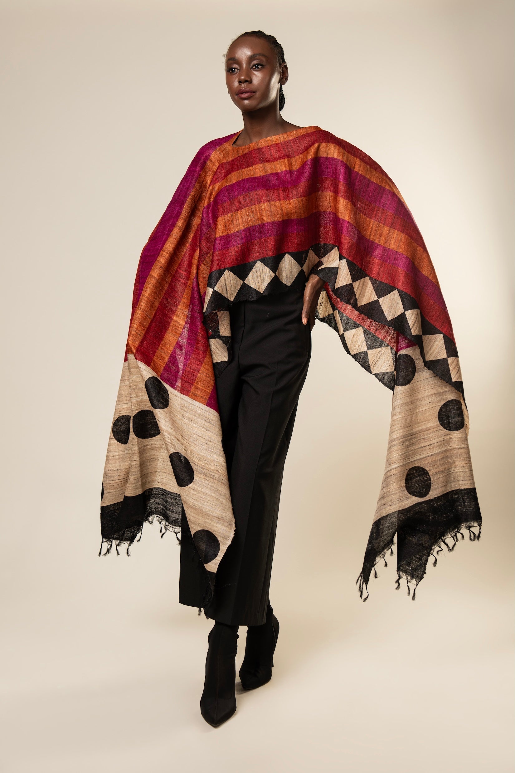 Aeshaane Tussar Peace Silk 3-in-1 Capes (Click for more options)