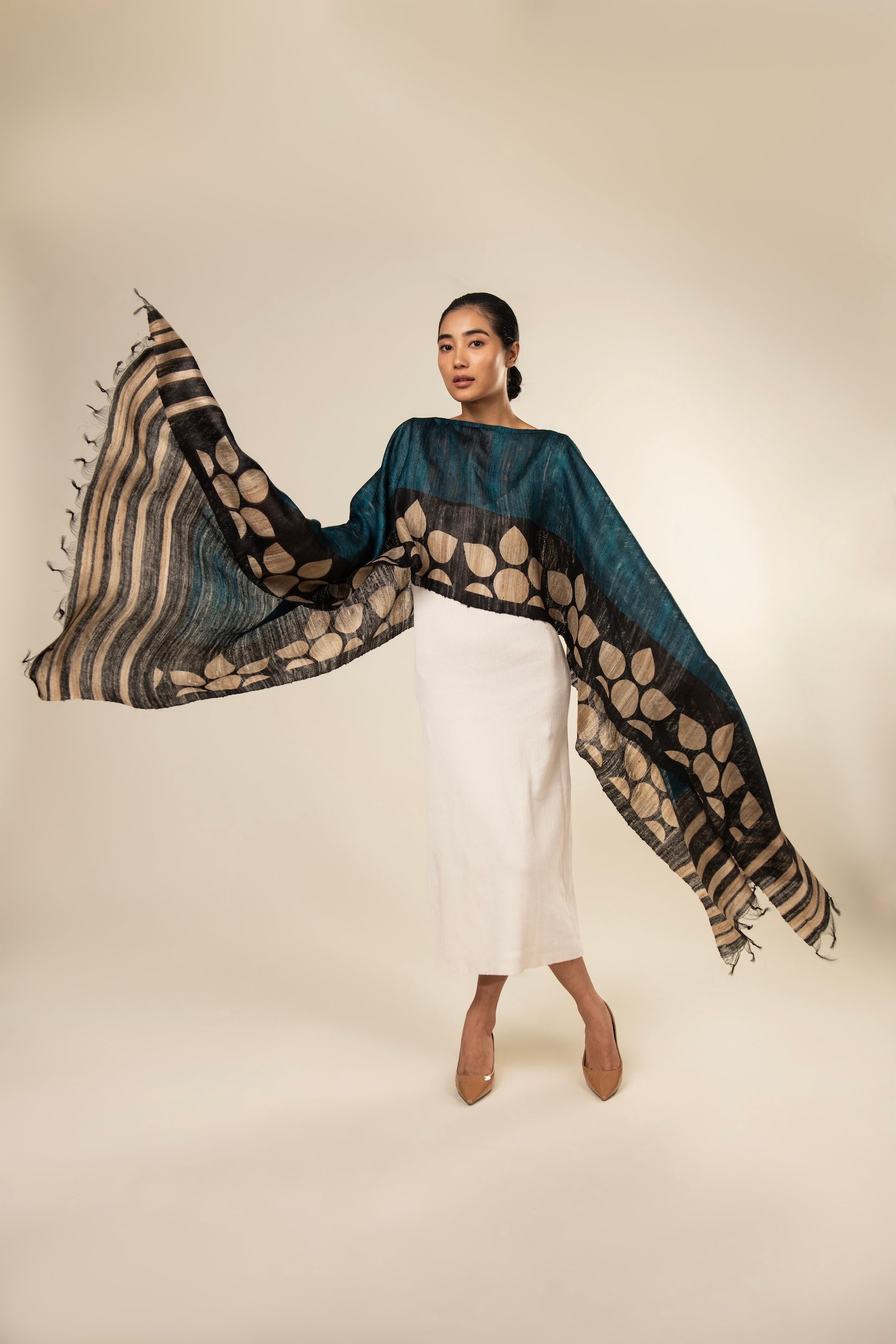 Aeshaane Tussar Peace Silk 3-in-1 Capes (Click for more options)