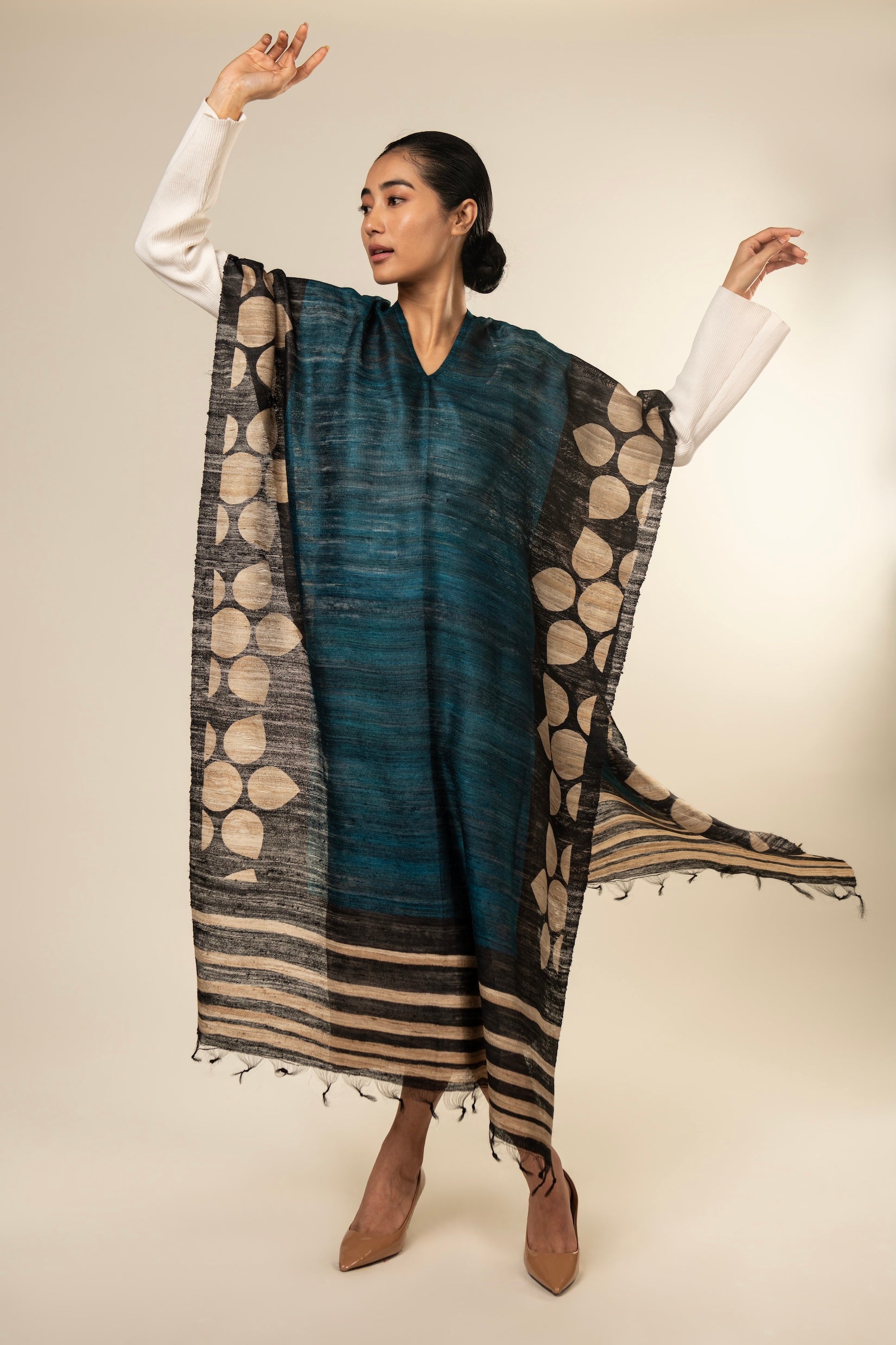 Aeshaane Tussar Peace Silk 3-in-1 Capes (Click for more options)