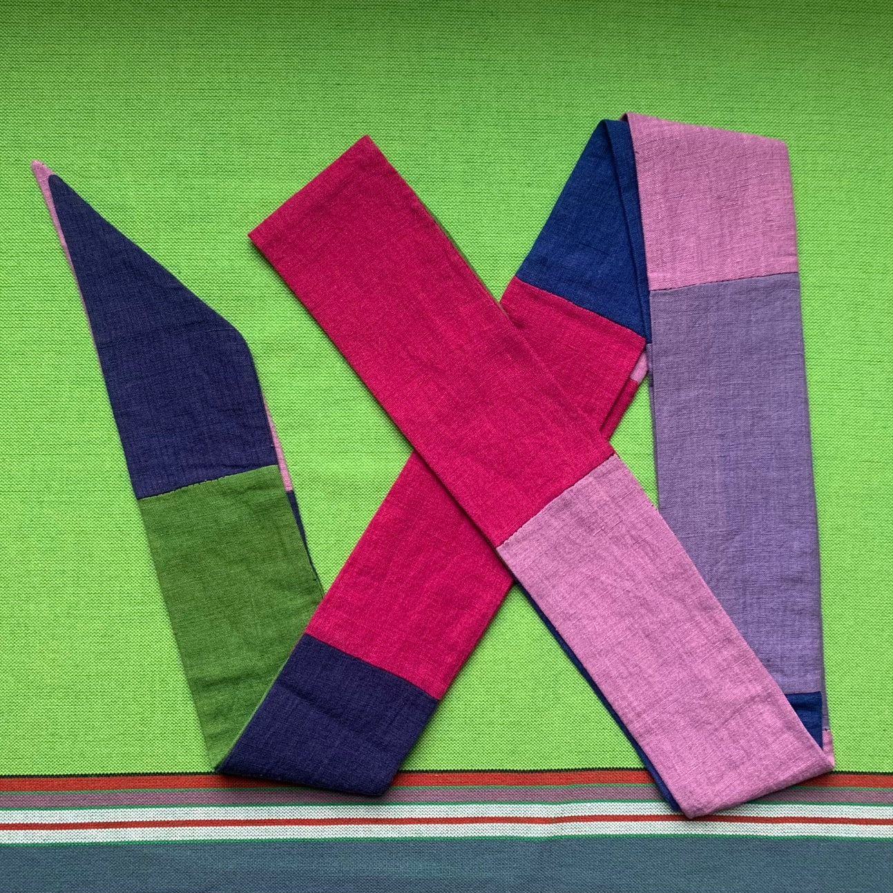 Linen Upcycled Patchwork Belts