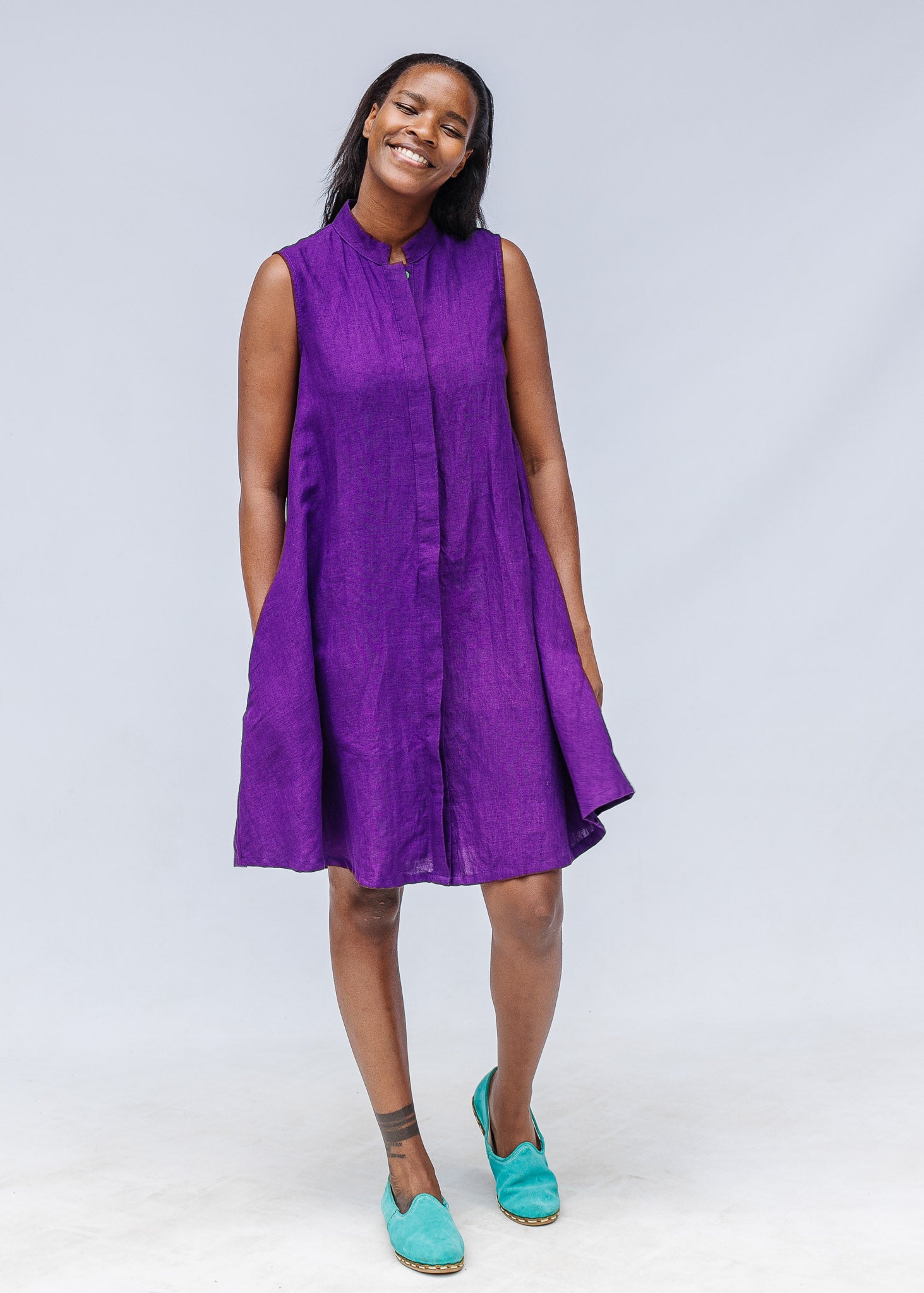 Aubergine Sleeveless Dress