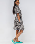 Monochrome Short Sleeved Dress