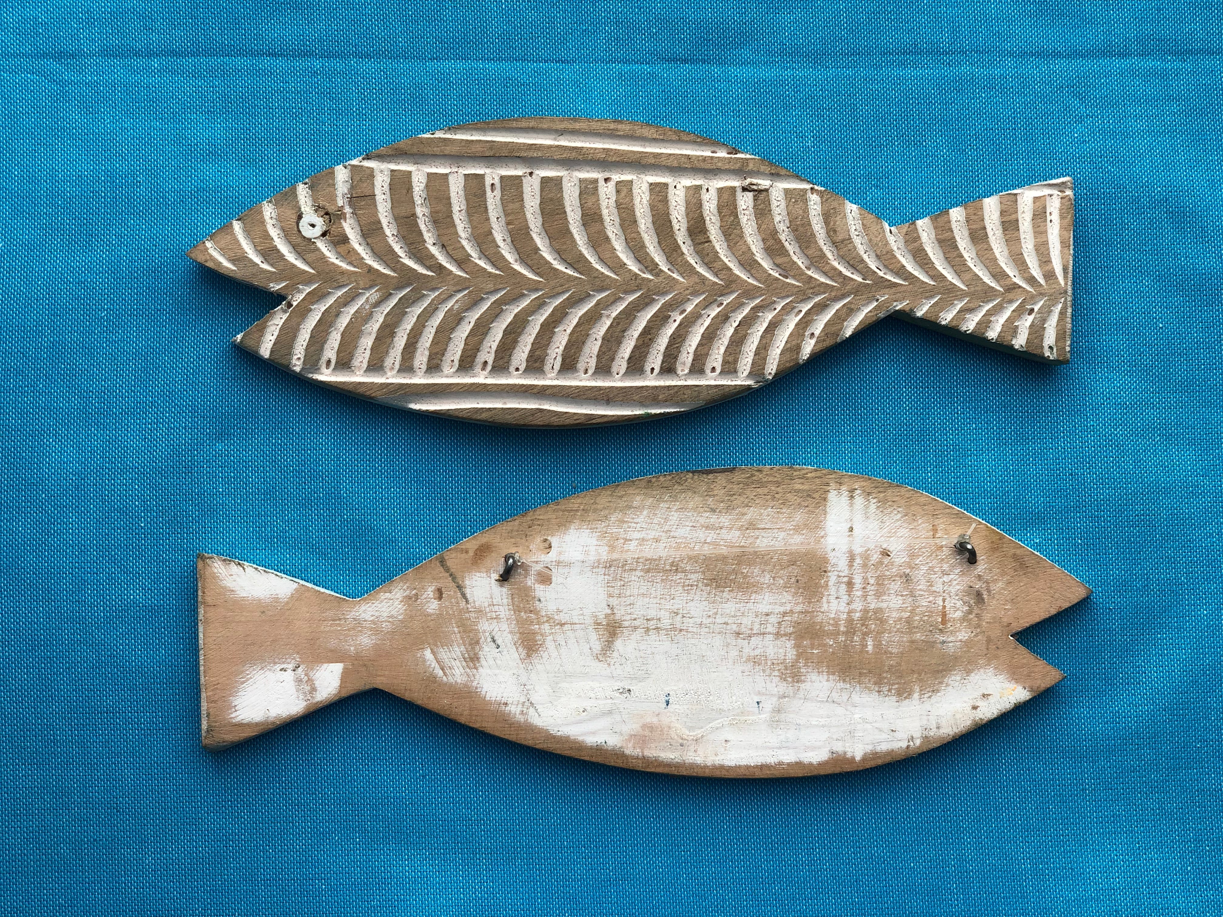 carved wooden fish decoration